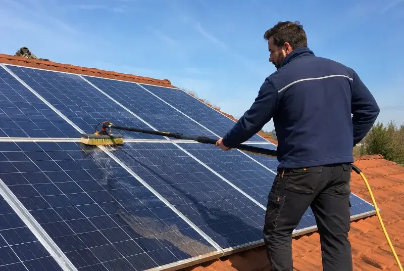 Nettoyage et entretien de panneaux solaires à la Chapelle-Launay